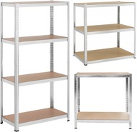 REGAŁ MAGAZYNOWY METALOWY BIUROWY GARAŻOWY SOLIDNY 150 X 75 X 30 CM 600KG