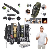 ZESTAW SURVIVALOWY WOJSKOWY NIEZBĘDNIK DO PRZEZYCIA MULTITOOL 32W1 FUTERAŁ