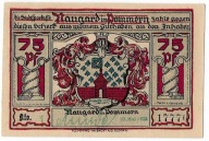 Nowogard - 75Pf - data i podpis zielonym stemplem