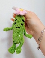 Zawieszka brelok kluczy torebki ogórek z kwiatkiem klik klak antystresowy