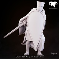 Rycerz krzyżowiec- figurka wydruk 3D