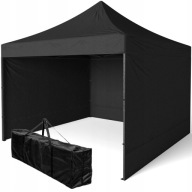 Pawilon Ogrodowy 3x3m Czarny Ekspresowy Namiot Handlowy Targowy