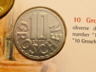 3A-32 Austria 2001 10 groszy groschen z zestawu menniczego
