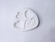 forma silikonowa foremka serduszka masa cukrowa