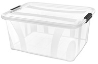 Pojemnik z Pokrywą 32L Plastikowy Pudło na Zabawki Klocki Buty Ubrania A4