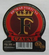 ETYKIETA PIWO CIEMNE CZARNE BROWAR FORTUNA MIŁOSŁAW