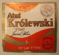 ETYKIETA - WARSZAWA - BROWARY WARSZAWSKIE - Atut królewski - Piwo Jasne Peł