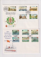 Wielka Brytania Wyspa Man (Isle of Man) 7 kopert FDC