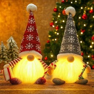 ŚWIĄTECZNY KRASNAL 2 szt. SKRZATY POD CHOINKĘ Zestaw QIFU 3 TRYBY PREZENT