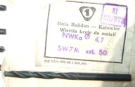 WIERTŁO DO METALU NWKa 4,7 DŁUGOŚĆ 80 mm Baildon HB BHH HSS WALCOWE CZARNE