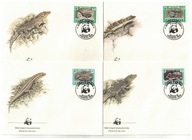 7-FDC34-Carbo Verde, WWF -Jaszczurki,1986r