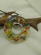 NASZYJNIK z ŻYWICY botaniczny naturalne kwiaty Letnia Łąka Do aromaterapii