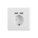 Gniazdo Elektryczne CNBINGO USB ścienne Lanberg biały komplet 4 szt