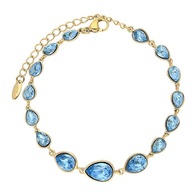 85874 Bransoletka stal chirurgiczna 316L pozł. 18k SAPPHIRE LIGHT Swarovski