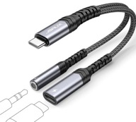 ADAPTER PRZEJŚCIÓWKA JSAUX USB-C DO USB-C ŻEŃSKI+AUX PD60W OPLOT DAC HI-RES