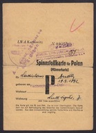 'CZECHOWICE DZIEDZICE - KARTA TEKSTYLNA - SPINNSTOFFKARTE FUR POLEN