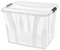 Pojemnik Pudełko Plastikowe 55L Master BOX Duże Przeźroczyste z Pokrywką