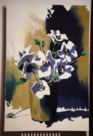 Blue flowers. Akryl na płótnie. rozm.90x60 cm. dla 884 Skubalskich