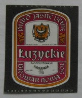 ETYKIETA PIWO JASNE PEŁNE ŁUŻYCKIE BROWAR NOWA SÓL ROZLEWNIA KASANDA