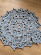 Dywan okrągły HandMade rękodzieło gratis szary 65