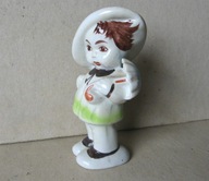 STEATYT Katowice Figurka z PORCELANY DAMA z PARASOLKĄ projekt Pan BUKSOWICZ