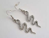 KOLCZYKI WISZĄCE SREBRNE WĘŻE