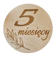 Tabliczki do zdjęć z miesiącami Grawer + Gratis tabliczka z imieniem