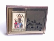 Mały obrazek Matki Boskiej Leśniowskiej - metal, drewno 3,8 x 5,3 cm