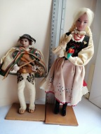 lalka Góral Góralka Cepelia strój ludowy Zakopane pamiątka PRL