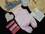 Cubus - pudrowe ogrodniczki sztruksy r 62