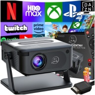 Projektor LED Heelly Android obrotowy 4K mini głośnik 6000 wysoka jakość