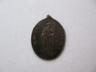 ŚW. DOMINIK MATKA BOŻA RÓŻAŃCOWA przedwojenny MEDALIK ŻELAZO