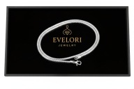 Łańcuszek unisex metalowy 45 splot żmijka srebrny 1mm próba925