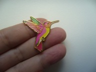 PIN PRZYPINKA BROSZKA PTAK PTASZEK KOLIBER