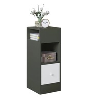 EUGAD Wąska szafka nocna z 2 otwartymi półkami i 1 szufladą 25 x 66 x 30 cm