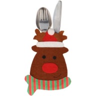 Świąteczne etui na sztućce 4 szt. incood renifery