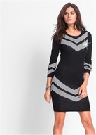 WŁOSKA SUKIENKA ITALY DZIANINA MAŁA CZARNA APART 36 38 M KARNAWAŁ NOWA 25