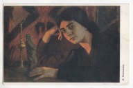 SIENIAWSKA PORTRET PRZY OLIWNEJ LAMPCE SECESJA