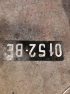 Tablica Rejestracyjna powojenna