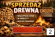 REKLAMA BANER SPRZEDAŻ DREWNA DREWNO KOMINKOWE 100X50 2