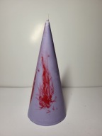 STOŻEK WOLNOSTOJĄCA ŚWIECA GEOMETRYCZNA Z WOSKU SOJOWEGO HANDMADE