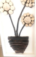 kwiaty z drewna - plastry z drewna-krążki