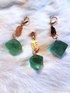 Komplet z fluorytem srebro 925 pozłacane 14 Kt zlotem