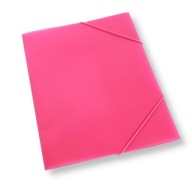 Teczka z gumką A4 plastikowa RÓŻOWA - PINK