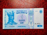 Mołdawia 5 Lei 1995 P9b UNC (rzadki rocznik)
