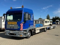 Man TGL 12.240 PLATFORMA Autolaweta + Przyczepa Autolaweta