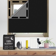 Tkanina zaciemniająca na okno 200x145 bez wiercenia na rzep + nożyk/miarka