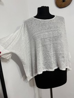 244 biała lniana gładka lato upał Masai One size ekskluzywna oversize upały