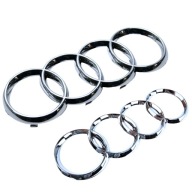 Emblemat Przód Audi A3, A4 B7, B8, A5, A6 C8 Srebrny Połysk 273MM
