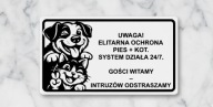 Tabliczka złota uwaga PIES PITBUL I KOT różne wzory